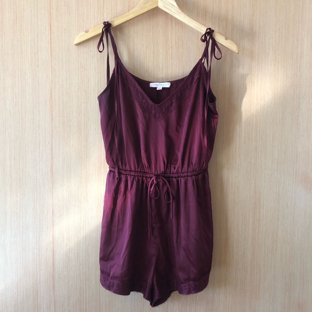 Honey Punch maroon jumper / romper / playsuit
